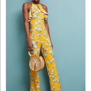 Anthropologie Yellow Jump Suit